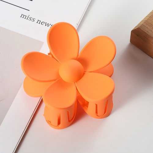 FLOWER HAIRCLIP / S318-48 - Size:7.3cm Color: orange