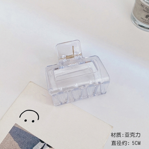 HAIRCLIP / S318-49 - Transparent color hairclip Size:5cm
