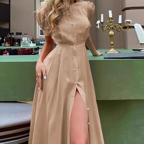 CASUAL DRESS / U271 - Color : khaki