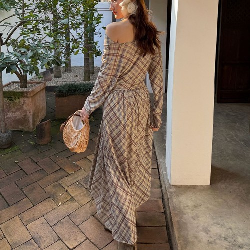 TWOTWIN STYLE WOMEN'S DRESS / U20 - Design:plaid patter Color:mix