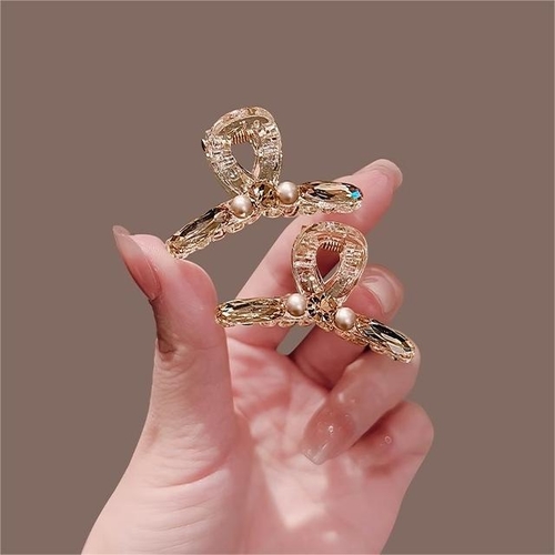 2PCS SMALL CLAW HAIR CLIP / S670 - Color:brown