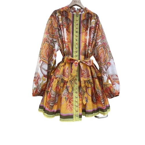 BOHEMIAN DRESS / S892Y - LONGSLEEVE MINI DRESS