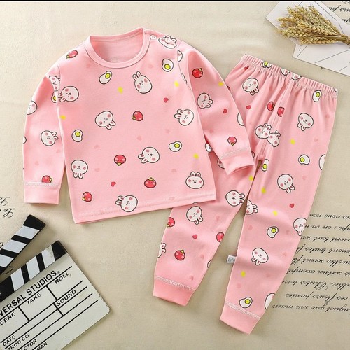 GIRL'S PAJAMA SET / F304P - LONGSLEEVE SHIRT AND PANTS COLOR: PINK