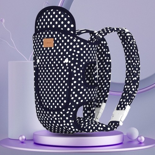 BABY CARRIER / NV / U413 - Navy blue - polka-dot print Suitable for 6 to 36 months
