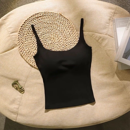 WOMEN'S CAMISOLE - BLACK S903 - One size - best fit xs to medium