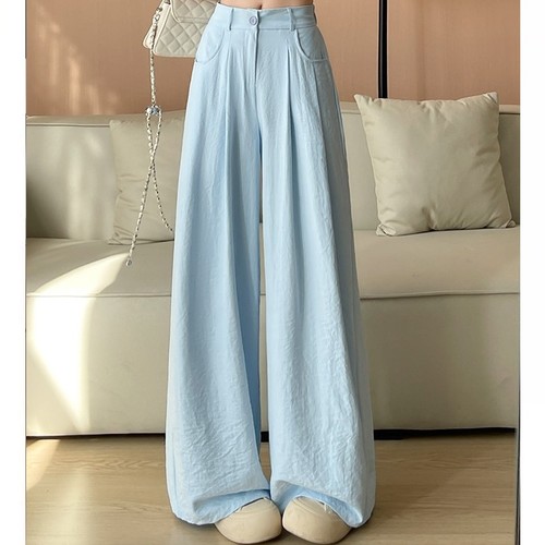 LIGHT BLUE WIDE LEG PANTS / S665 - COLOR:LIGHT BLUE