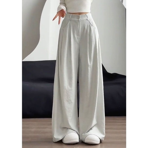 OFF WHITE WIDE-LEG PANTS / S665 - Off white