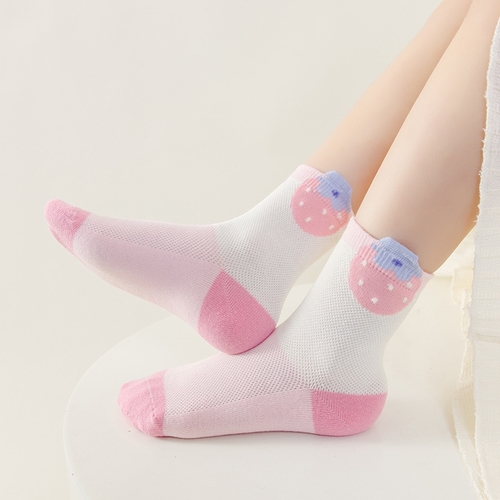 5-PIECE SOCKS FOR GIRLS / S918C - 5 PAIRS IN 1 PACK-ASSORTED PRINT