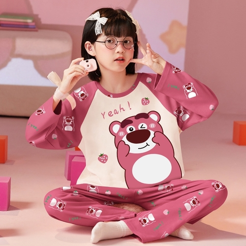 GIRL'S PAJAMA SET / C01 - Print:Lots-o