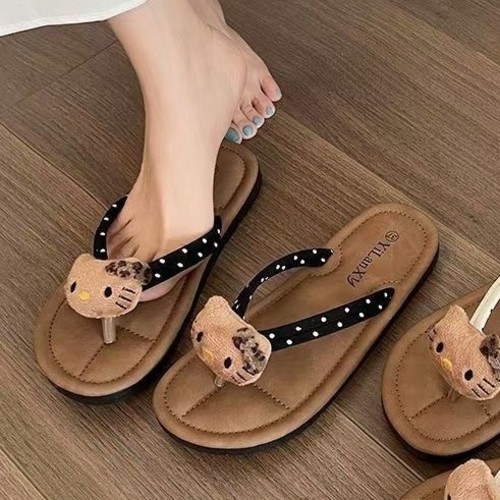 WOMEN'S FLIP FLOPS / S60C - BLACK STRAP