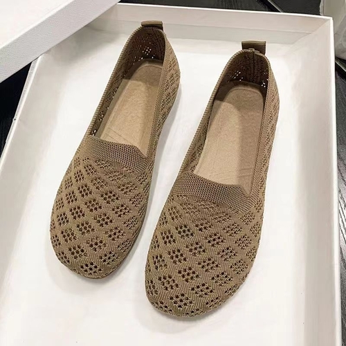MESH SLIP-ON SHOES / BROWN / S93 - Color:brown