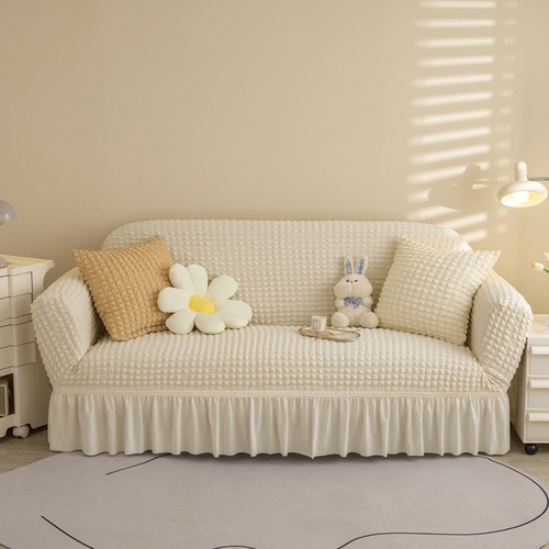 SEERSUCKER SOFA COVER - THREE SEATER / S719 - Stretchable sofar cover for three seater