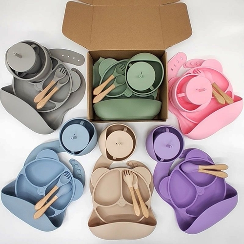 SILICONE FEEDING CUTLERY SET / U289 - SILICONE FEEDING CUTLERY SET
