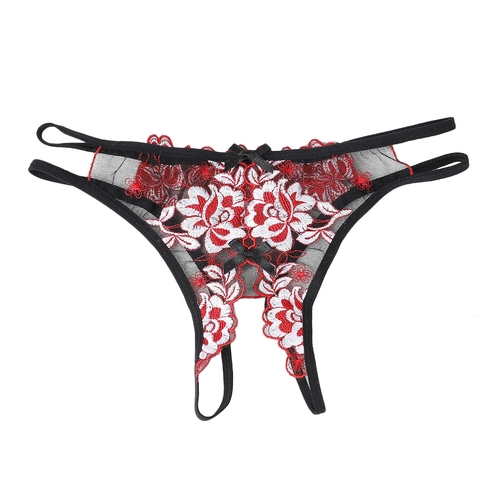 TWO-PIECE THONG UNDERWEAR / U374D - WOMEN'S LACE THONG