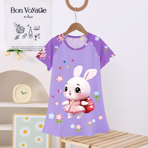 GIRL'S DRESS / U364F - Purple