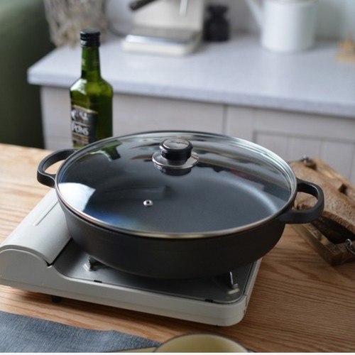 25CM NON-STICK POT WITH GLASS LID / F284 - 25CM NON-STICK POT WITH GLASS LID