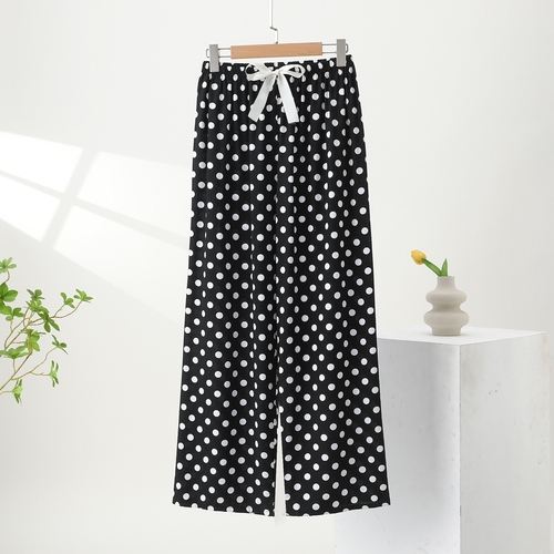 LOOSE PAJAMA / S828F - Polka-dot white-black