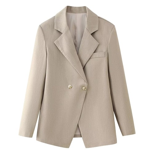 WOMEN'S LAPEL BLAZER / U85 - Color beige