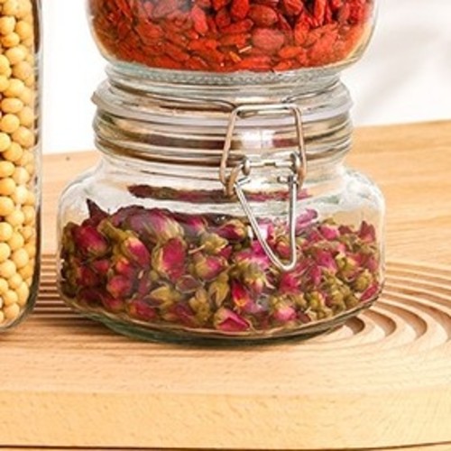 500ML STORAGE GLASS JAR S898 - Airtight lock lid glass jar