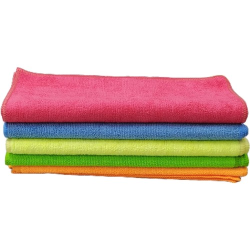5 PIECE CLEANING CLOTH - 12*20CM - BO011 - 5 PIECE CLEANING CLOTH - 12*20CM Mix color