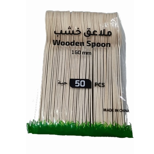 50-PIECE WOODEN SPOON - BO037 - Wooden spoon-160mm