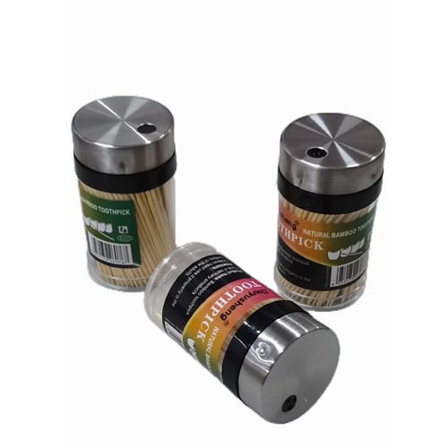 BAMBOO TOOTHPICK - BO038 - 3 TOOTHPICK DISPENSER IN 1 SET