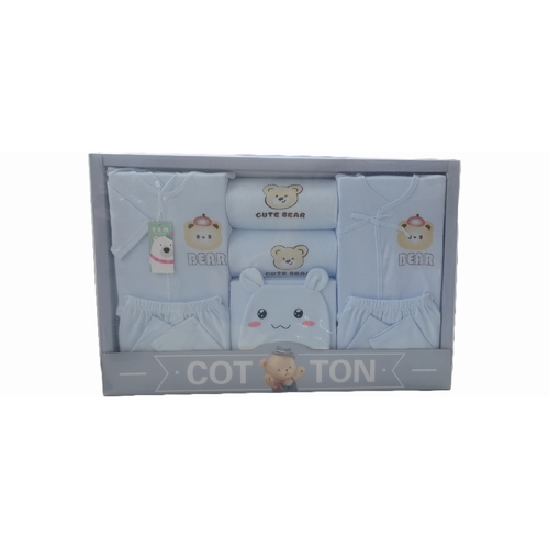 NEWBORN BABY CLOTHING SET - BLUE BEAR S638 - 7pcs in 1set Blue bear