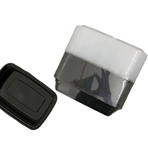 10-PIECE RECTANGULAR MICROWAVABLE CONTAINER - BO044 - Rectangular microwavable container