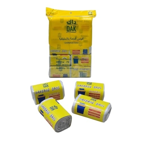 DAK WHITE GARBAGE BAGS 45*52CM - 1 PACK -  BO051 - 10 roll in 1 pack
