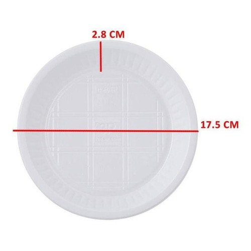 DANA PLATE NO. 17 - BO057 - 50pcs disposable round plate in 1 pack