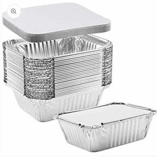 20-PIECE ALUMINUM FOOD CONTAINER - BO063 - 20-PIECE ALUMINUM FOOD CONTAINER WITH PAPER COVER