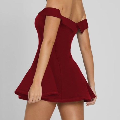 فستان قصير BODYCON للنساء / أحمر U366