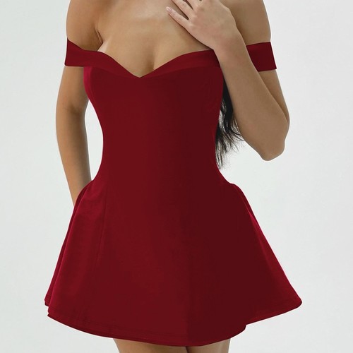 فستان قصير BODYCON للنساء / أحمر U366