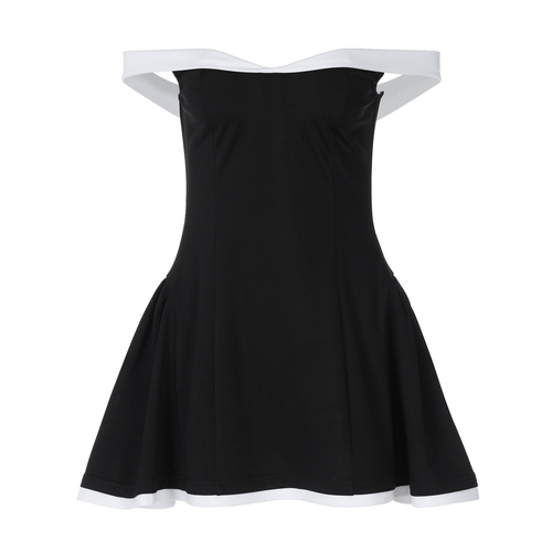 فستان قصير BODYCON للمرأة / BLACK U366