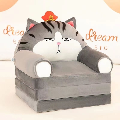 CHILDREN'S SOFA BED /  U105 - Grey cat