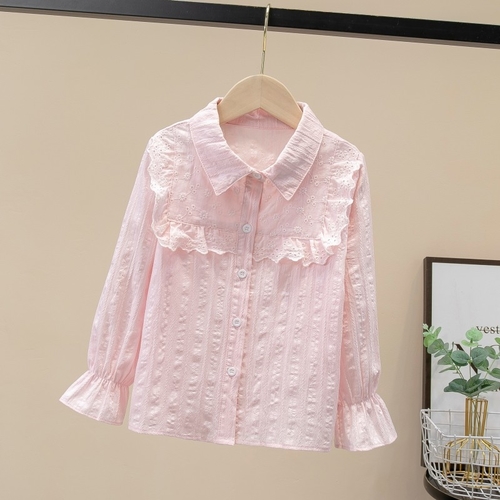 BLOUSE / U505I - Pink blouse