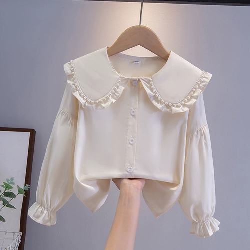 BEIGE BLOUSE / U505L - long sleeve blouse