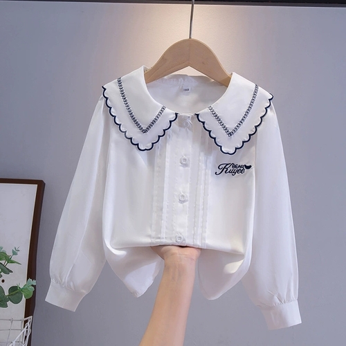 BLOUSE / U505M - White Long-sleeved