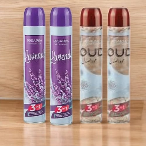 4PCS ROSAREA 3-IN-1 AIR FRESHENER - BO069 - 4pcs in 1pack 4ml/bottle
