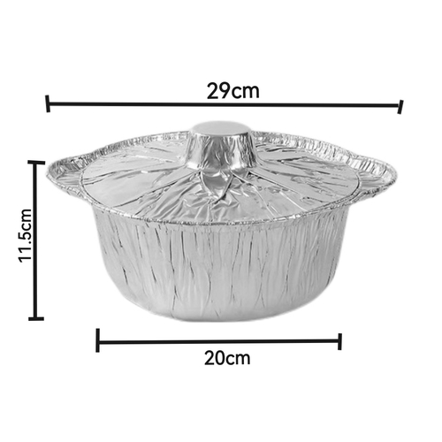 5-PIECE ALUMINUM FOIL CONTAINER WITH COVER - BO095 - 5-PIECE ALUMINUM FOIL CONTAINER WITH COVER