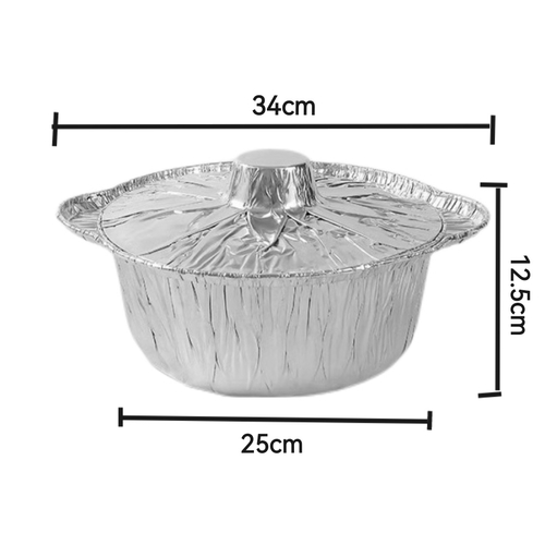 5-PIECE ALUMINUM FOIL CONTAINER WITH COVER /BO096 - 5-PIECE ALUMINUM FOIL CONTAINER WITH COVER
