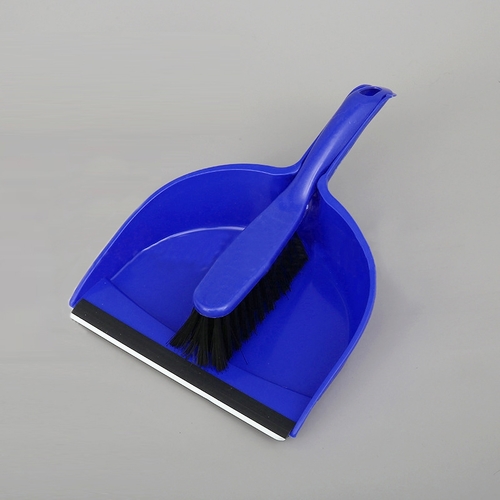 PLASTIC DUSTPAN AND BRUSH SET - BO098 - Blue