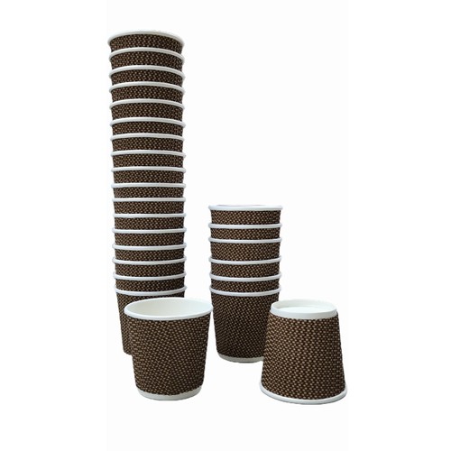 25-PIECE AL WAHA 4oz RIPPLE WALL PAPER CUP - BO106 - 25pcs/pack