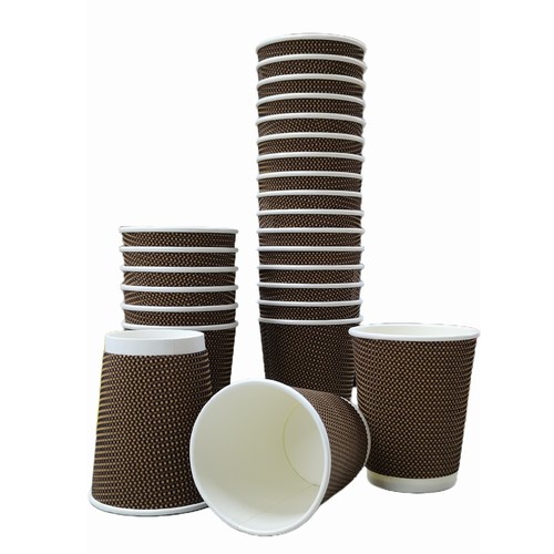 25-PIECE RIPPLE WALL PAPER CUP - BO107 - 25pcs/pack