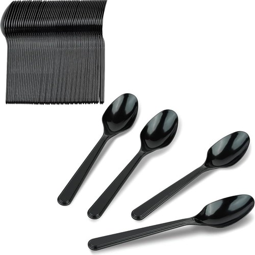 50-PIECE HEAVY-DUTY SPOON - BLACK BO109 - Made in turkey 50pcs/pck-black