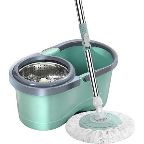 DURAPLASTE SPEED 8 ROTATING MOP 360° - BO115 - It is a floor cleaning system that includes a bucket with a built-in spin mechanism, a telescopic handle and microfiber mop heads.