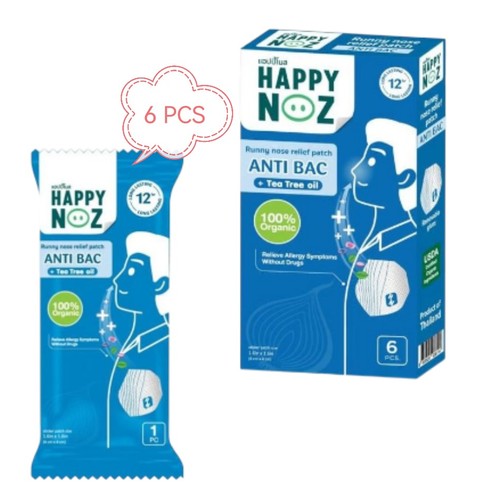 HAPPY NOZ ANTI BAC RUNNY NOSE RELIEF PATCH-ADULT - The blue 