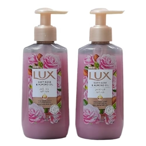 2-PIECE 250ML LUX LIQUID HAND SOAP - BO127 - 250MLX2 LUX SOFT ROSE AND ALMOND OIL