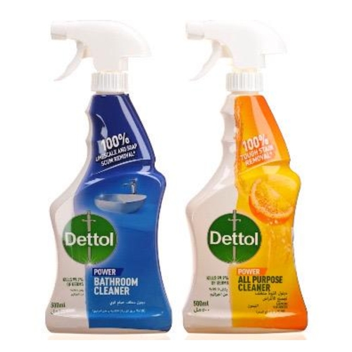 DETTOL CLEANER 500mlx2 - BO132 - 1 bathroom cleaner - 1 all purpose cleaner
