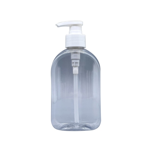 1 PC CLEAR PLASTIC PUMP BOTTLE - BO148 - Refillable container for various liquids Size: 8.5x18cm